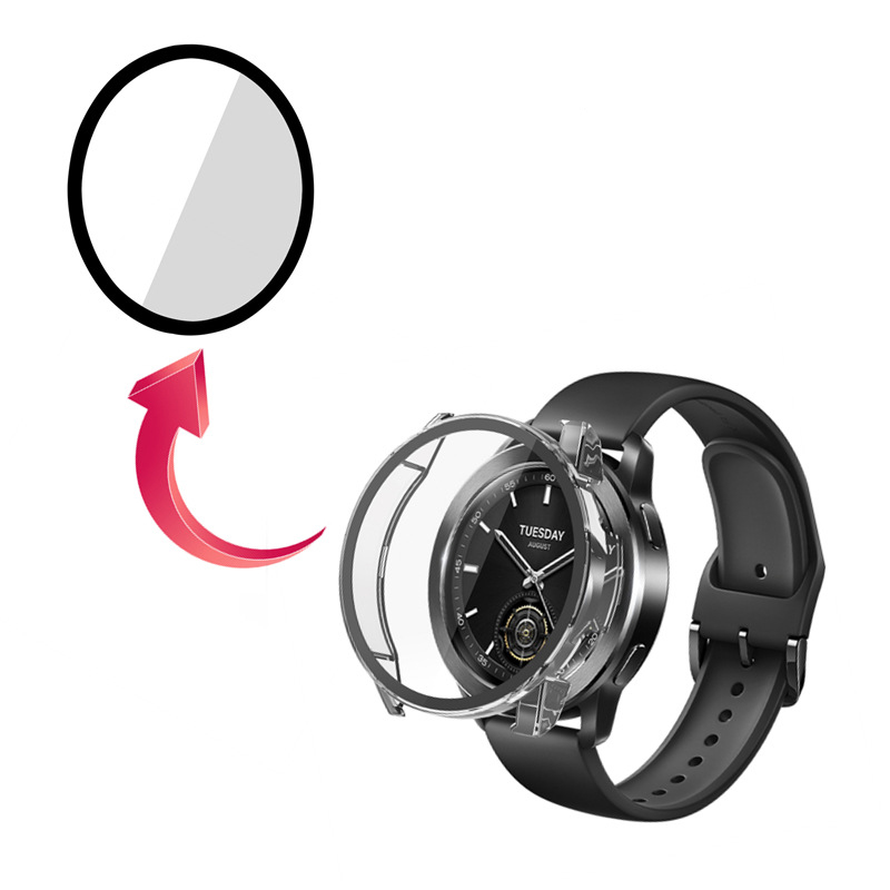 Hard Edge Shell Glass Screen P - Xiaomi Smartwatch S3 Accessories ulasan dan harga