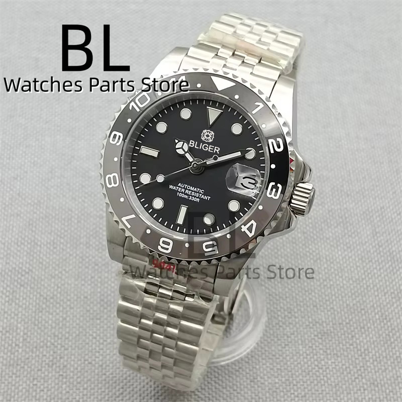BLIGER 40mm Men's Watch NH35 A - Ceramic Link Bracelet ulasan dan harga