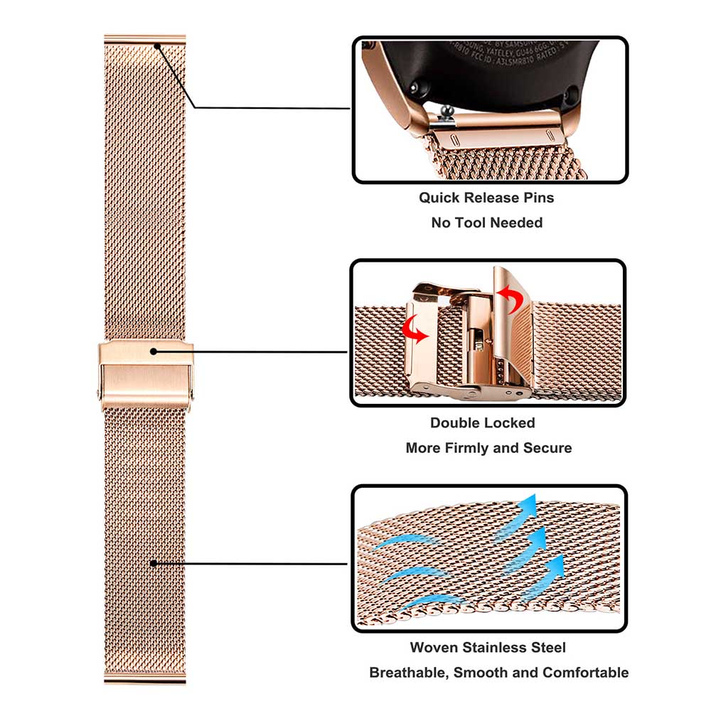 Metal Strap For Samsung Galaxy - Stainless Mesh Band ulasan dan harga