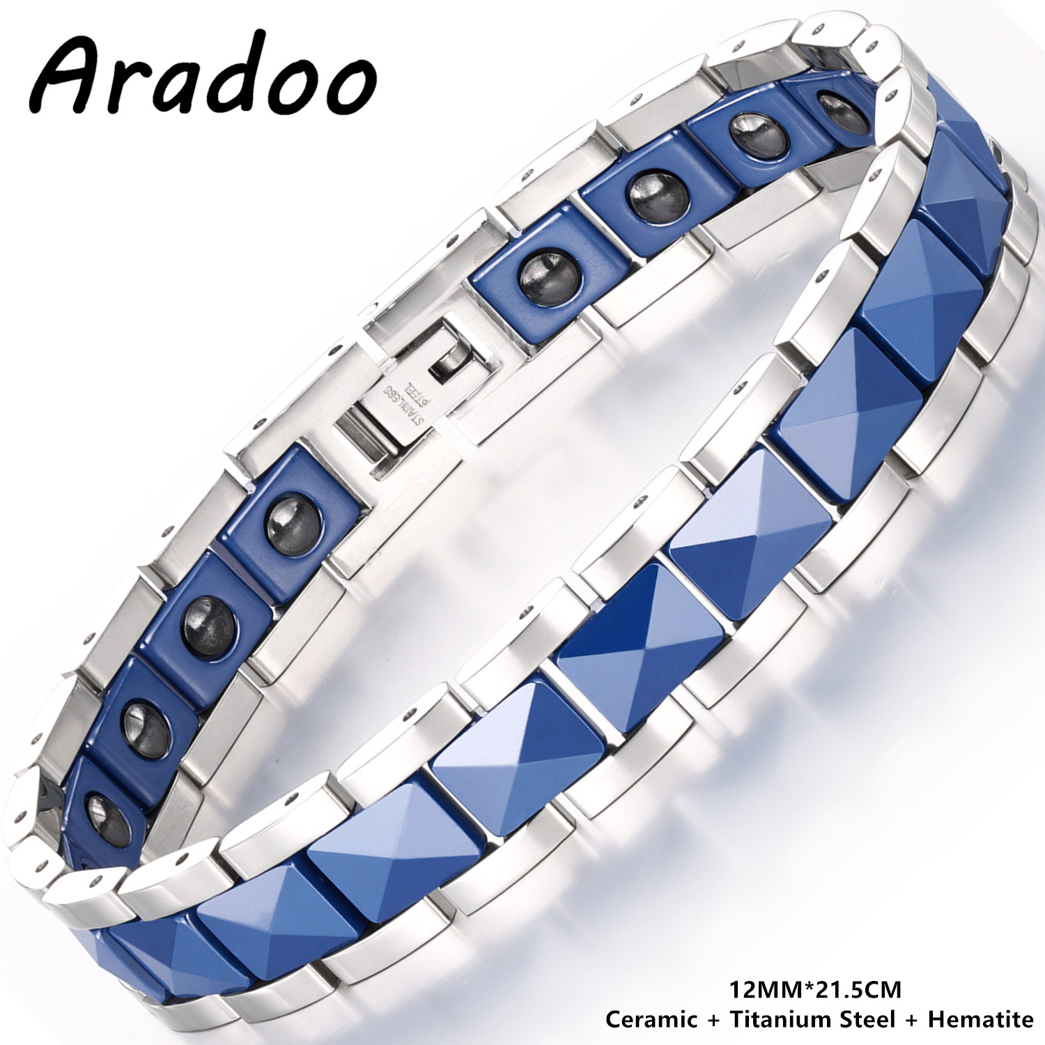 ARADOO Premium Ceramic Titaniu - Ceramic Link Bracelet ulasan dan harga