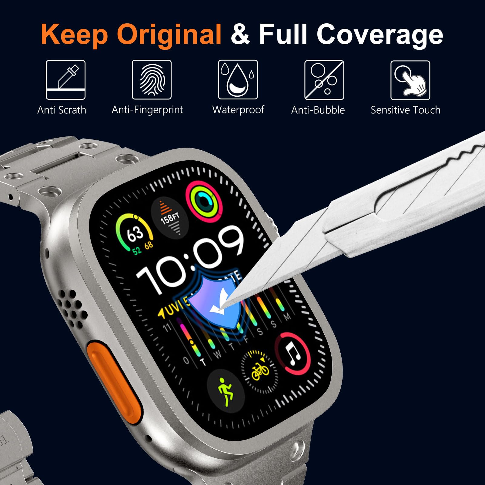 Tempered Glass for Apple Watch - Smartwatch Straps & Accessories ulasan dan harga