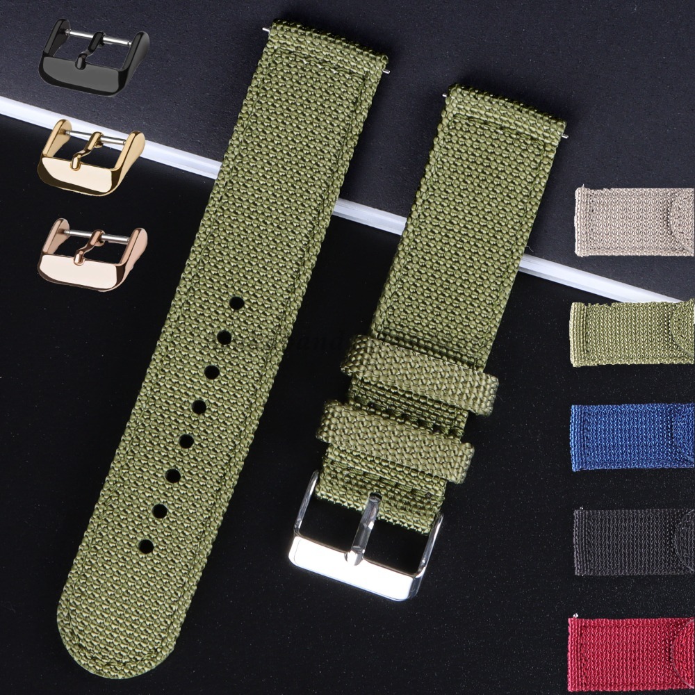 18 20 22 24mm Nylon Canvas Str - Nylon Nato Strap ulasan dan harga