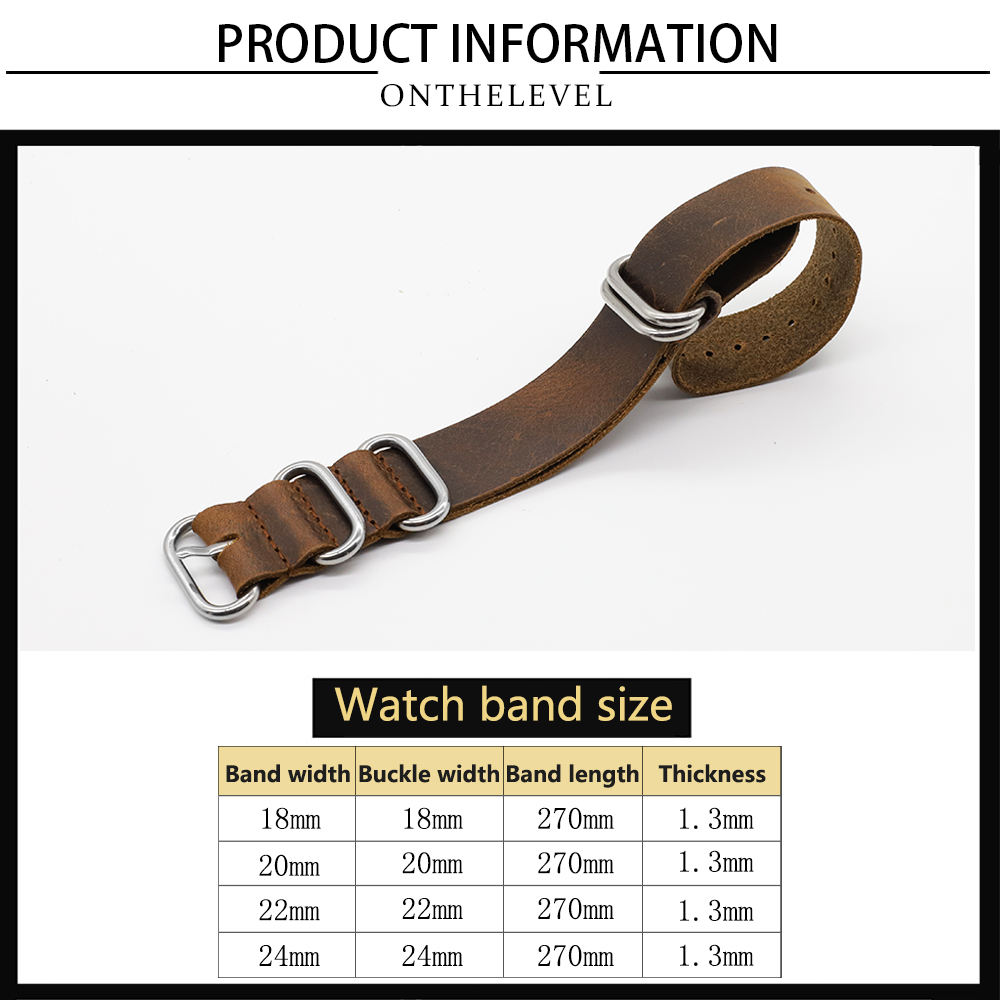 Genuine Leather Watch Band 18m - Nylon Nato Strap ulasan dan harga
