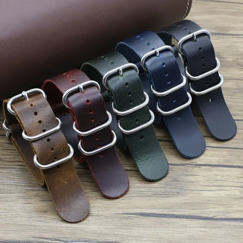 Vintage Genuine Leather Watch  - Nylon Nato Strap ulasan dan harga